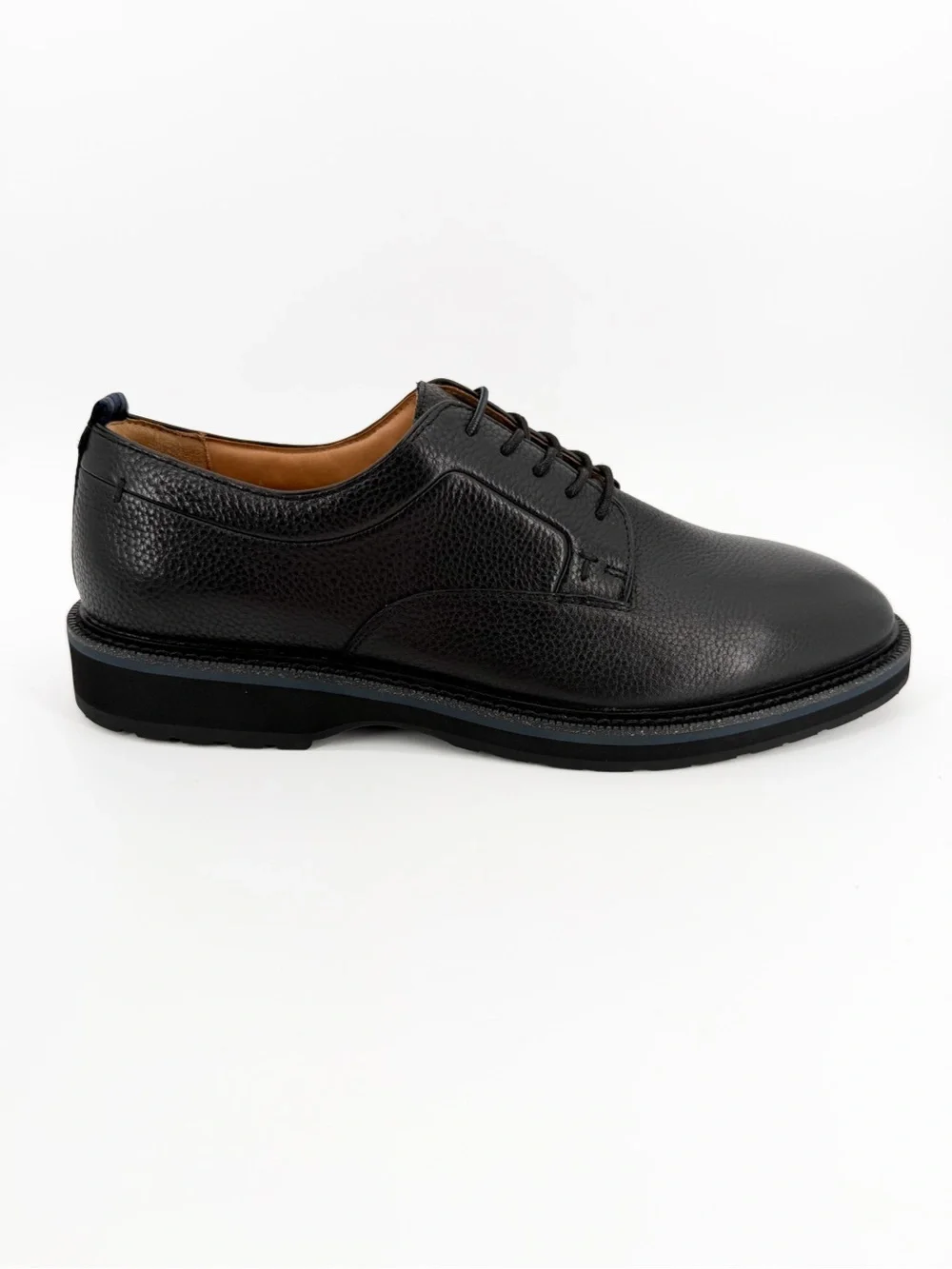 Ted Baker Drysdale Mens Pebbled Leather Derby Oxford Dress Shoes Black 12 NEW